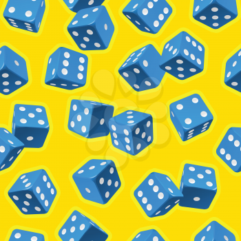 Royalty Free Clipart Image of Seamless Dice Background