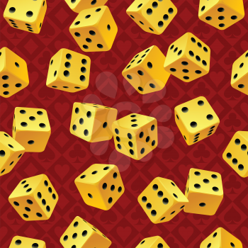 Royalty Free Clipart Image of a Seamless Dice Background