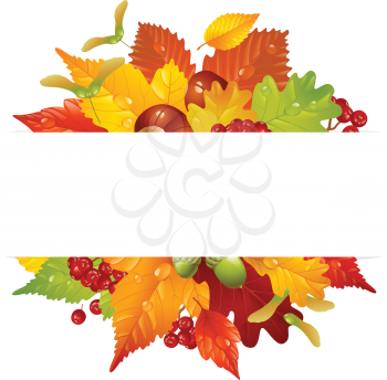 Royalty Free Clipart Image of an Autummn Banner