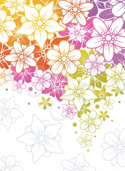 Royalty Free Clipart Image of Floral Background