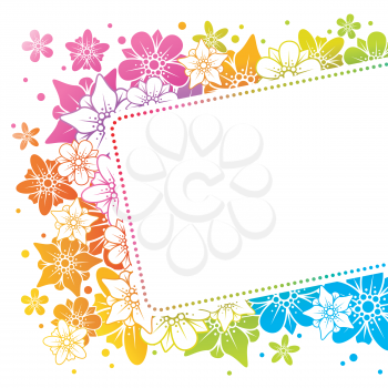 Royalty Free Clipart Image of a Floral Banner