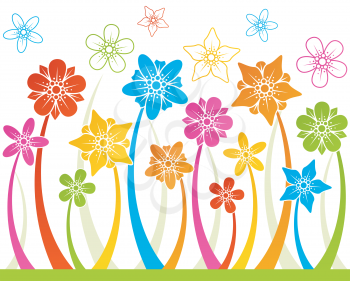 Royalty Free Clipart Image of a Flowers