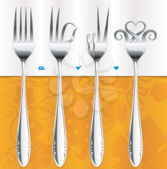 Royalty Free Clipart Image of Forks
