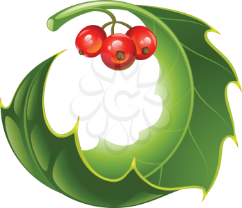 Royalty Free Clipart Image of a Holly