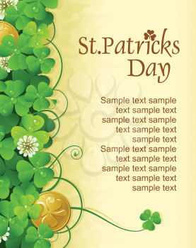 Royalty Free Clipart Image of a St Patrick Day Background