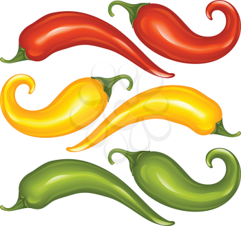 Royalty Free Clipart Image of Peppers