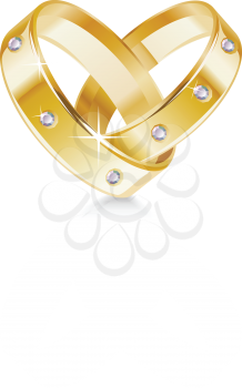 Royalty Free Clipart Image of Wedding Bands