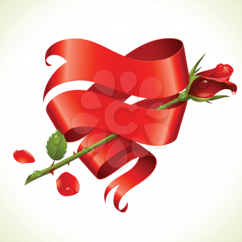 Royalty Free Clipart Image of a Rose Element