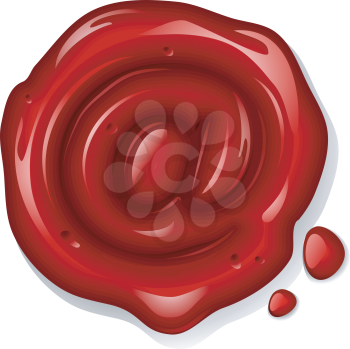 Royalty Free Clipart Image of a wax seal @ symbol