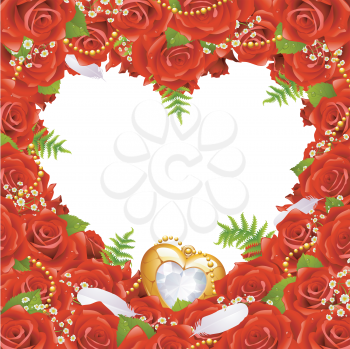 Royalty Free Clipart Image of a Valentines Border