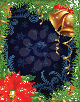 Royalty Free Clipart Image of a Holiday Frame