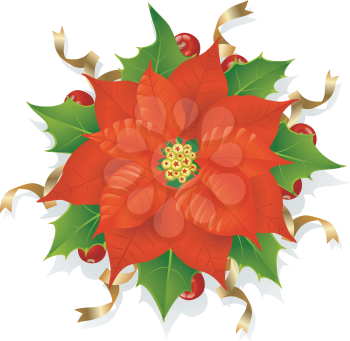 Royalty Free Clipart Image of a Poinsettia