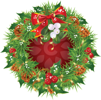 Royalty Free Clipart Image of a Wreath