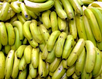 Royalty Free Photo of a Fruit Stand of Bananas