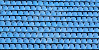 Royalty Free Photo of Blue Stadium Chairs