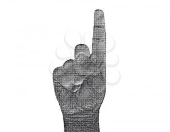 Royalty Free Photo of a Finger Up
