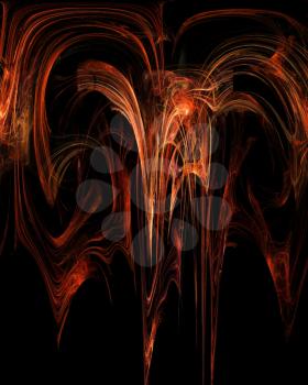 Royalty Free Photo of an Abstract Fractal Art Fire Fountain Concept