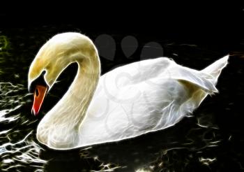 Royalty Free Photo of an Illustration of a White Goose