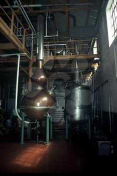 Royalty Free Photo of a Large Copper Brandy Distiller, Stellenbosch, South Africa
