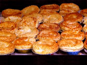 Royalty Free Photo of Fresh Meat Pies Baking