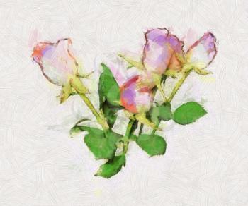 Royalty Free Photo of a Painting of Roses