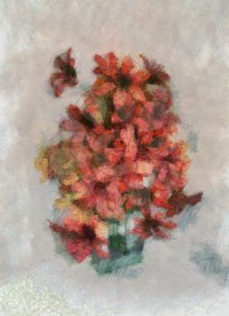Royalty Free Photo of a Painting of Flowers