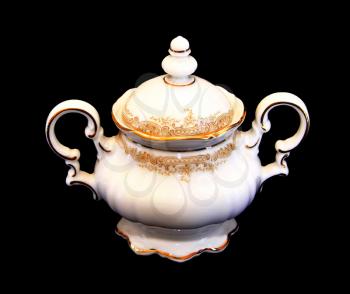 Royalty Free Photo of an Expensive Porcelain Sugar Pot