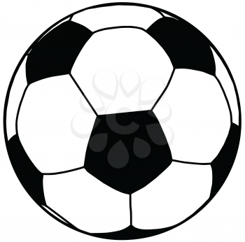 Vector Illustration of Soccer Ball Silhouette Isolation 
