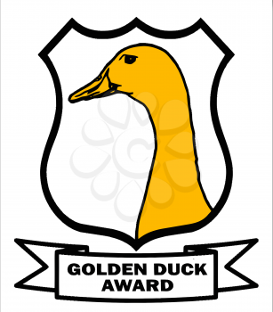 Cricket Golden Duck Award Shield with white background VB