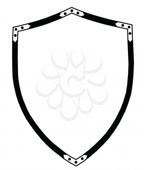 Isolated 16th Century Ceremonial or War Shieldr Vector