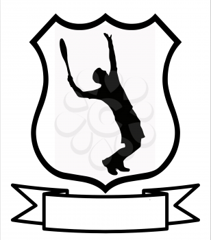 Tennis Sport Emblem Badge Shield Logo Insignia Coat of Arms