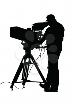 Silhouette of TV Camera and Operator Isolation 