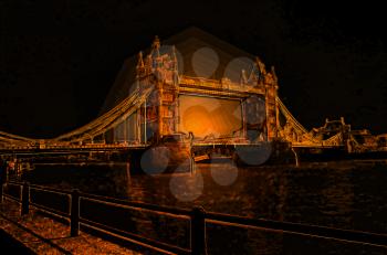 Royalty Free Clipart Image of London Bridge