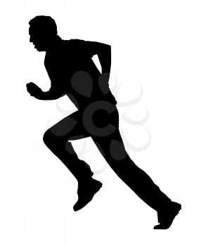 Royalty Free Clipart Image of a Cricket Player