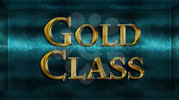 Realistic Chick Metal Golden Class Award Sign Emblem