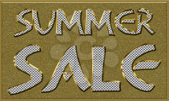Summer Sales Seasonal Tag in Gold and Diamonds 