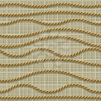 Royalty Free Clipart Image of a Rope and Matting Background