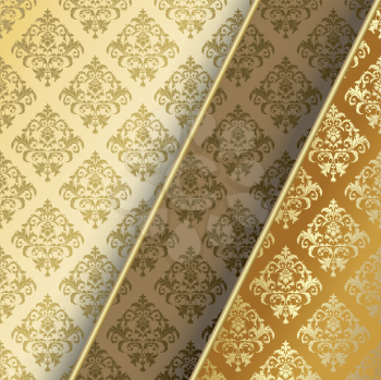 Royalty Free Clipart Image of a Brown and Gold Background