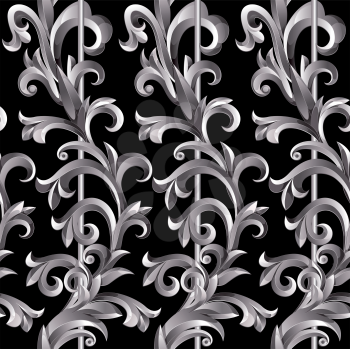 Royalty Free Clipart Image of a Background With Flourishes