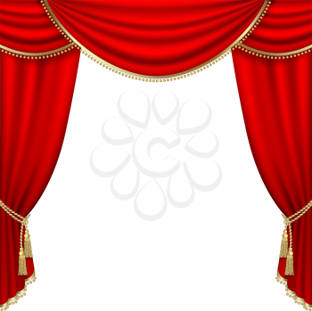 Royalty Free Clipart Image of a Theatre Curtain