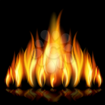 Royalty Free Clipart Image of a Flame Background