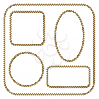 Royalty Free Clipart Image of Rope Frames