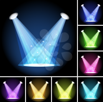 Royalty Free Clipart Image of Stagelights