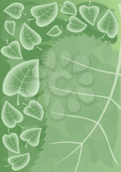 Royalty Free Clipart Image of a Summer Leaf Background