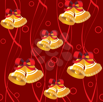 Royalty Free Clipart Image of a Bell Background
