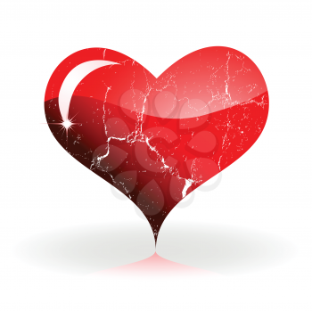 Royalty Free Clipart Image of a Grungy Heart