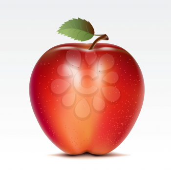 Royalty Free Clipart Image of a Red Apple