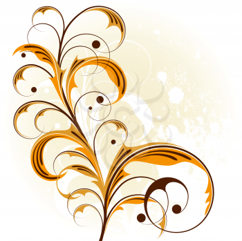 Royalty Free Clipart Image of a Leafy Flourish