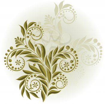 Royalty Free Clipart Image of a Background With a Flourish