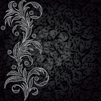 Royalty Free Clipart Image of a Background With a Leafy Border